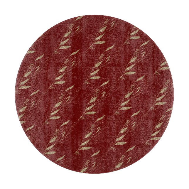 PLANCHE À DÉCOUPER FESTIVE NOËL RED GOLD TRAY CUTBOARD (Devant)