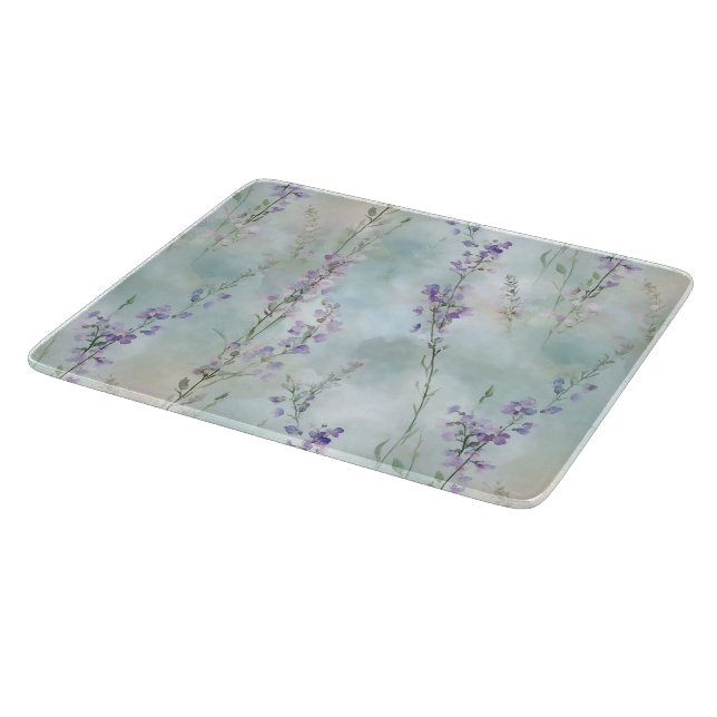 Planche À Découper Fête de mariage Fleurs Violettes Jolis Romantiques (Coin)