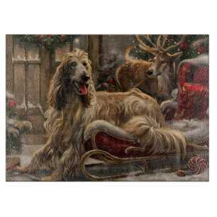 Planche À Découper Fête de Noël du chien de chien de chien de chien d