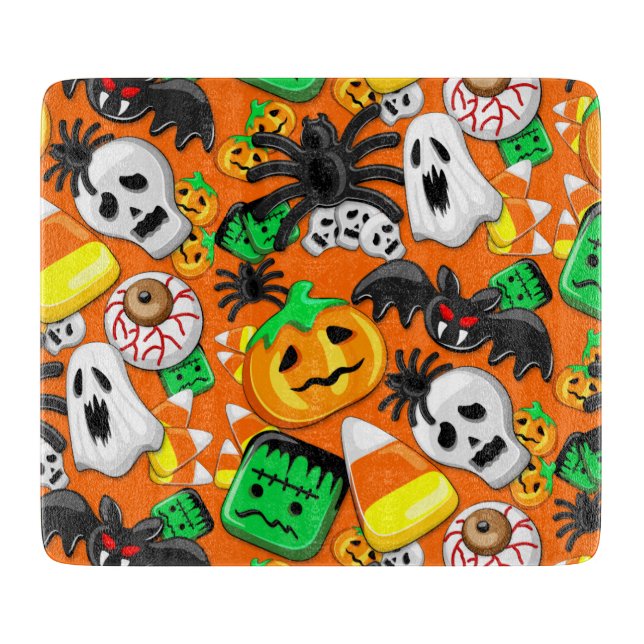 Planche À Découper Fête des Candies Éffrayantes d'Halloween (Devant)