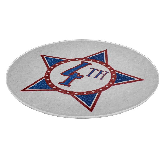 Planche À Découper Fête du 14 juillet scintillante (Coin)
