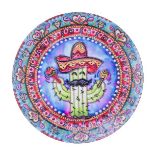 Planche À Découper Fête mexicaine Cinco de Mayo Sombrero Casquette Bl