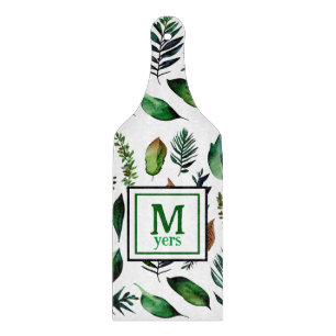 Planche À Découper Feuillage vert Nature botanique Personnalisée