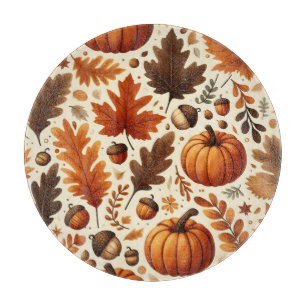 Planche À Découper feuille/citrouille/cavernes Automne