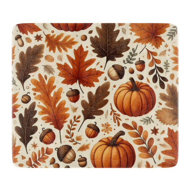 Planche À Découper feuille/citrouille/cavernes Automne (Devant)