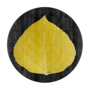 Planche À Découper Feuille d'Aspen jaune #5