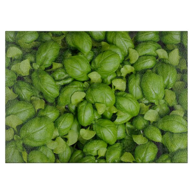 Planche À Découper Feuille de basilic vert (Devant)