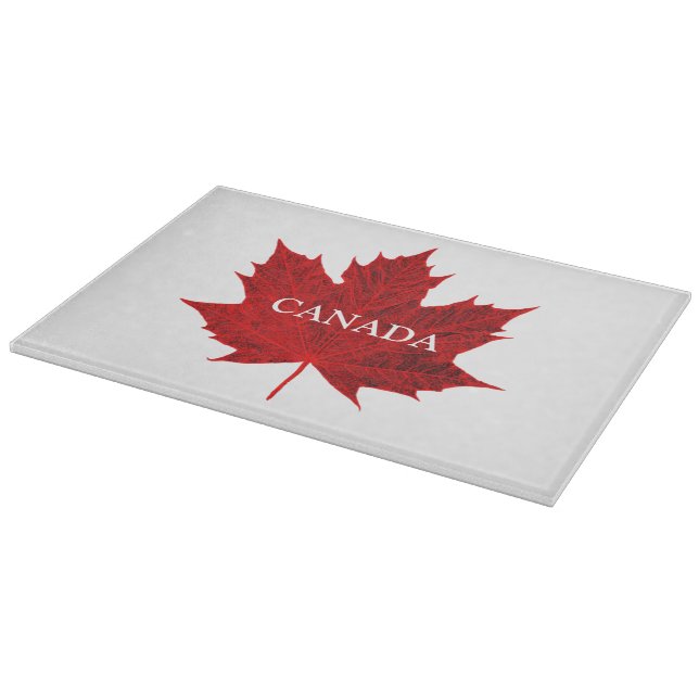 Planche À Découper Feuille d'érable rouge du Canada/personnalisable (Coin)