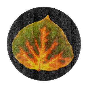 Planche À Découper Feuille vert orange et jaune d'Aspen #1