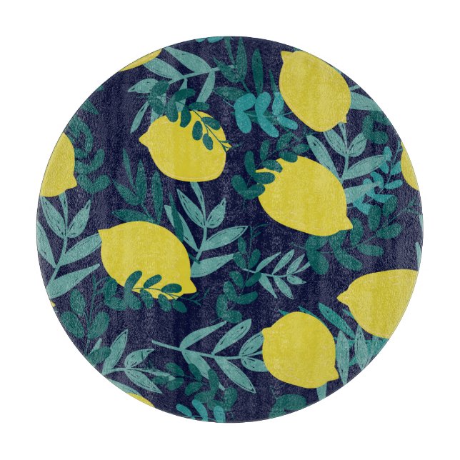 Planche À Découper Feuilles citron : arrière - plan d'illustration vi (Devant)