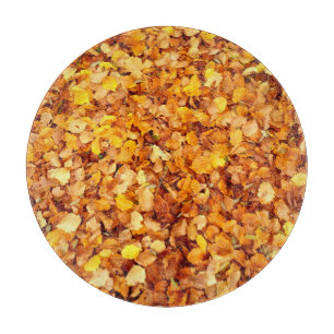 Planche À Découper Feuilles d'automne Carte de découpe en verre circu