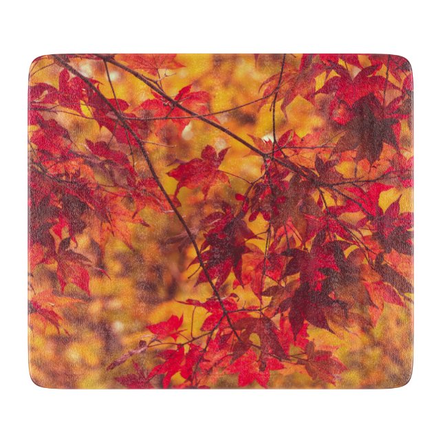 Planche À Découper Feuilles d'automne Feuillage de la nature à l'auto (Devant)