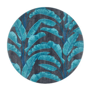 Planche À Découper Feuilles de bananes : Motif tropical Vintage.