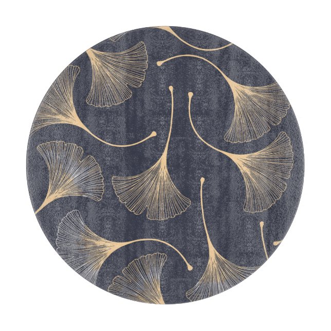 Planche À Découper Feuilles de Ginkgo modèle floral sans joint (Devant)
