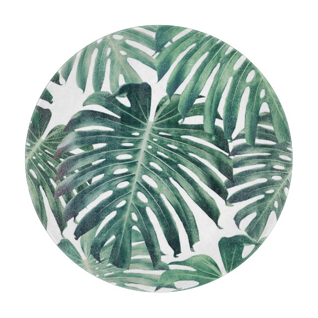 Planche À Découper Feuilles de la jungle tropicale Arrière - plan flo (Devant)