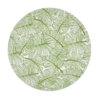 Planche À Découper Feuilles Monstera, design floral sans soudure.