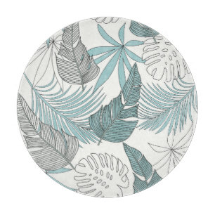 Planche À Découper Feuilles Tropicales : Tendance Sans Couture Lumine