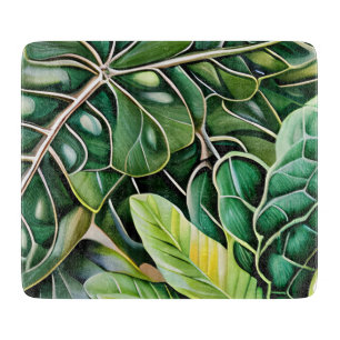 Planche À Découper Feuilles Tropicales Vertes