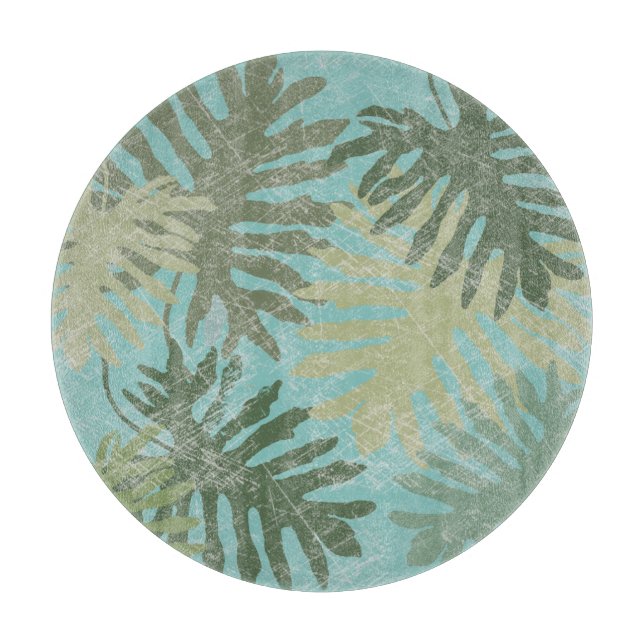Planche À Découper Feuilles tropicaux défraîchis (Devant)
