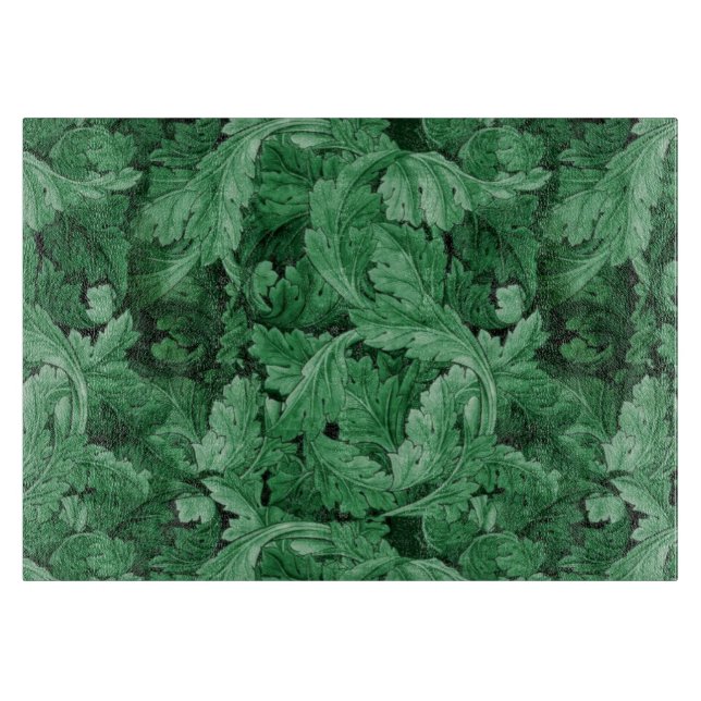 Planche À Découper Feuilles verts (par William Morris) (Devant)