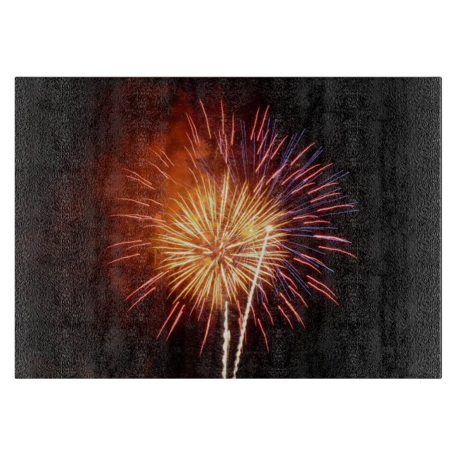 Planche À Découper Feux d'artifice Rouges, Blancs et Bleus I Patrioti (Devant)