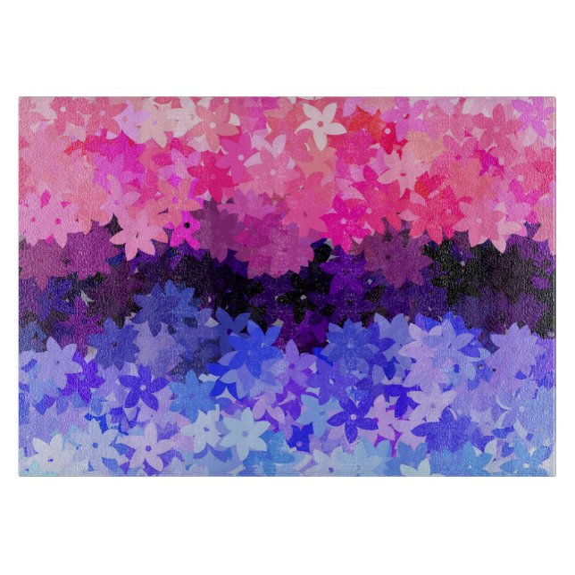 Planche À Découper Fière Omnisexualité Groovy Boho Excentrique Floral (Devant)