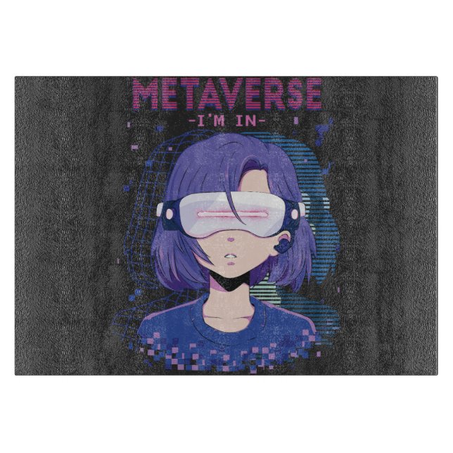 Planche À Découper Fille d'anime lunettes de réalité virtuelle Planch (Devant)