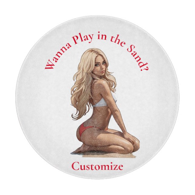 Planche À Découper Fille de plage de Bikini Thunder_Cove (Devant)