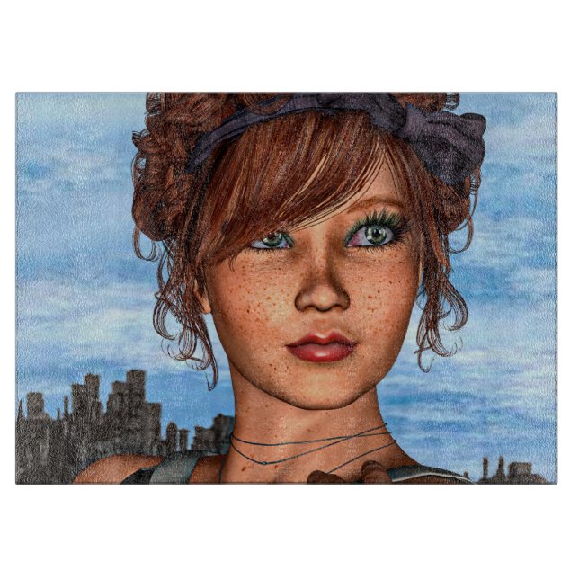 Planche À Découper Fille Rétro (Devant)
