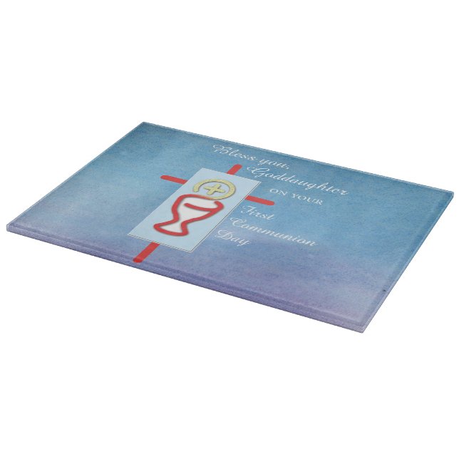 Planche À Découper Filleule, Première Communion, Turquoise (Coin)