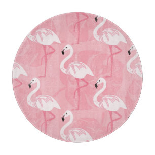 Planche À Découper Flamants roses : illustration vintage sans soudure