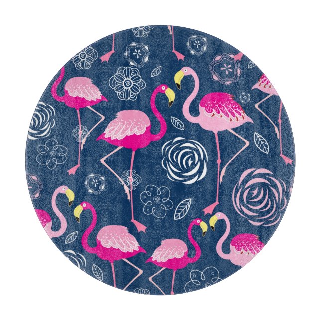 Planche À Découper Flamants roses roses : Graphic Dark Motif (Devant)