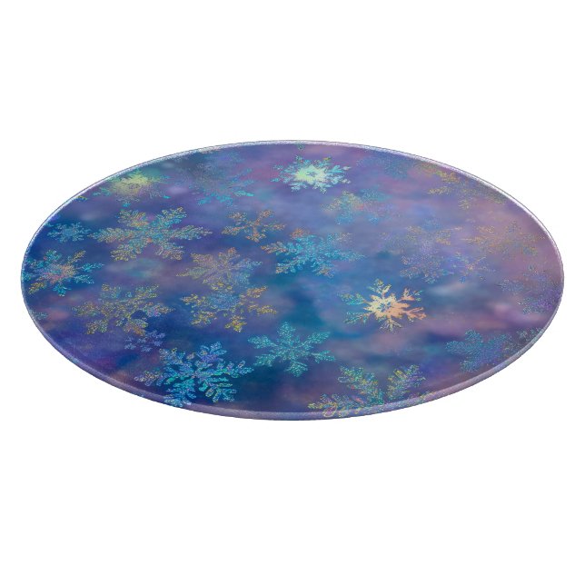 Planche À Découper Flèches de neige Iridescente (Coin)