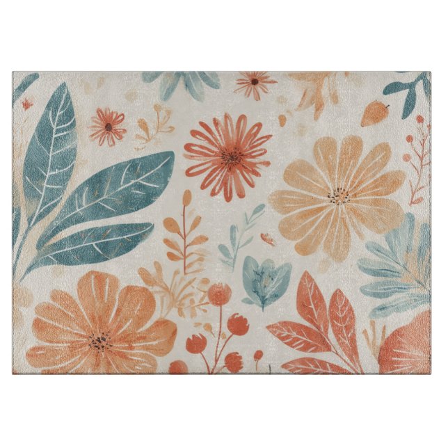 Planche À Découper Fleur Abstraite (Devant)