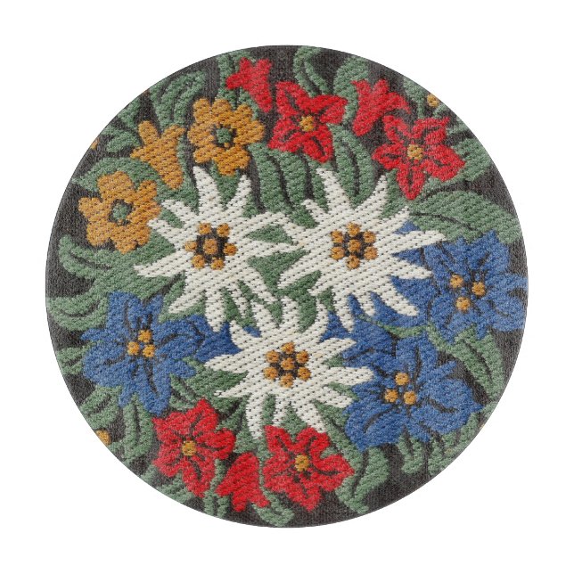 Planche À Découper Fleur alpine suisse Edelweiss (Devant)