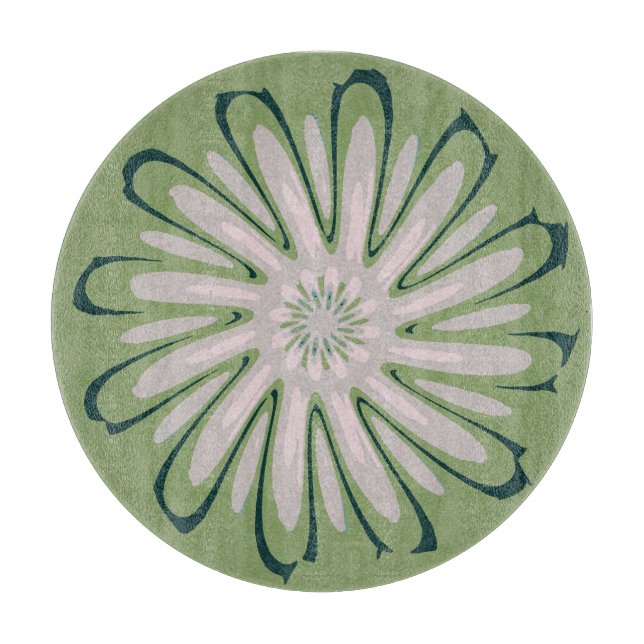 Planche À Découper Fleur blanche simple (Devant)