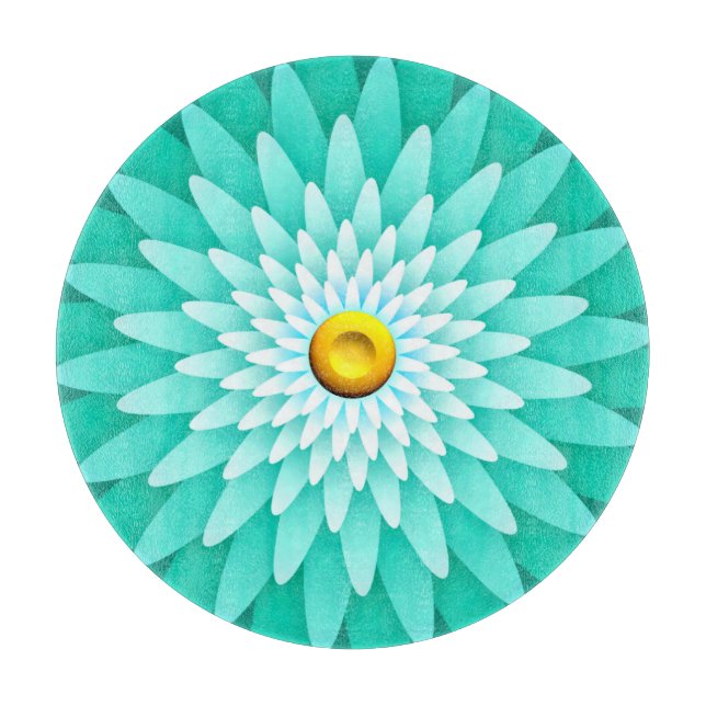 Planche À Découper Fleur bleue Mandala-68566 (Devant)