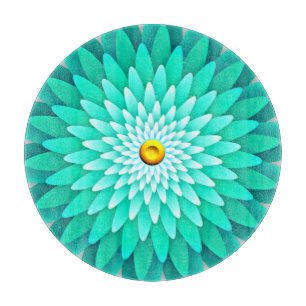 Planche À Découper Fleur bleue Mandala-68566