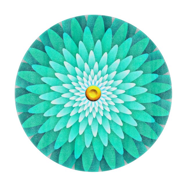 Planche À Découper Fleur bleue Mandala-68566 (Devant)
