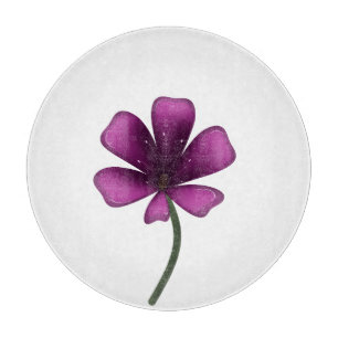 Planche À Découper Fleur Botanique Sombre Humeur Brillant Violet Élec