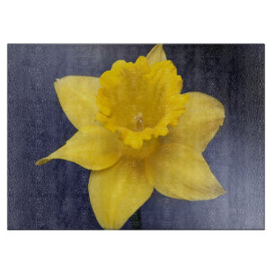 Planche À Découper Fleur de Narcisse jaune peinture à l'aquarelle flo