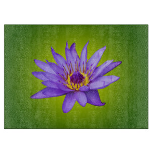Planche À Découper Fleur de nénuphar Étang aquatique Fleur d'eau viol