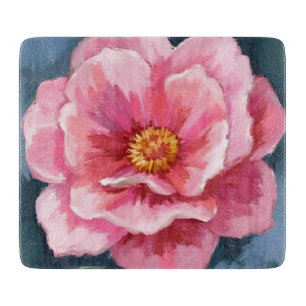 Planche À Découper Fleur de Pivoine Rose Aquarelle Florale
