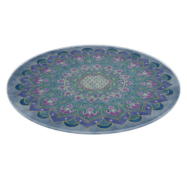 Planche À Découper Fleur De Vie - Mandala India Style 1 (Coin)