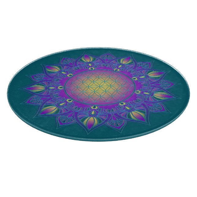 Planche À Découper Fleur De Vie - Mandala Indien 3 (Coin)