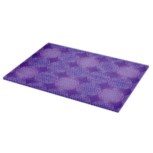 Planche À Découper Fleur de vie - motif de timbre - violet