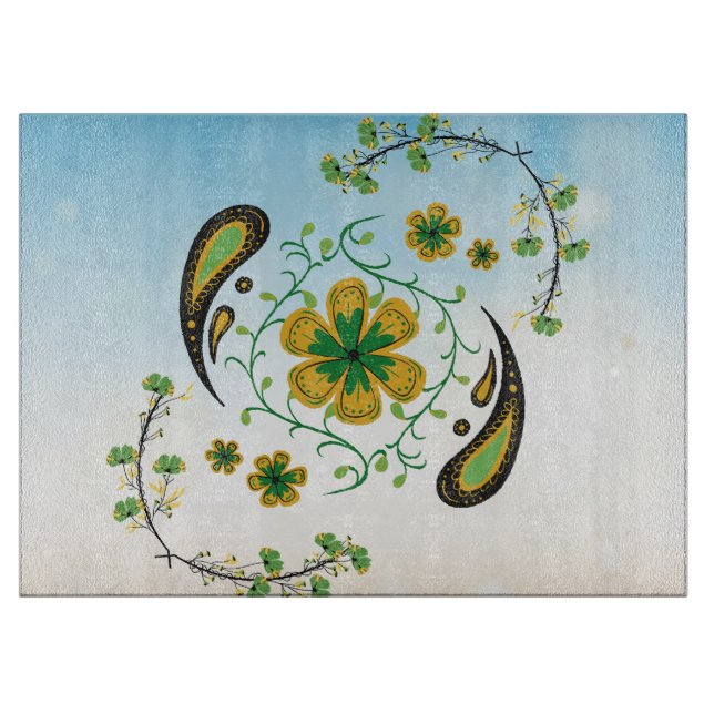 Planche À Découper Fleur de Yin‑Yang – Conception Inspirée de la Natu (Devant)