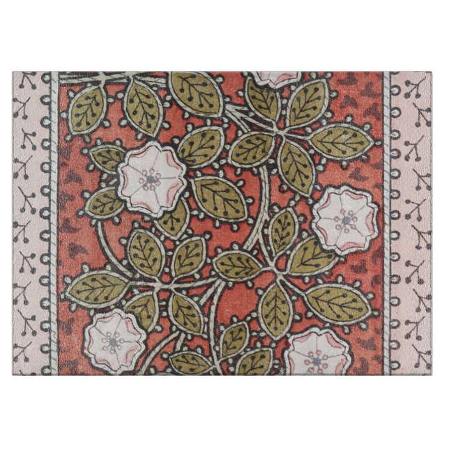 Planche À Découper Fleur d'illustration Rose sauvage Vintage (Devant)