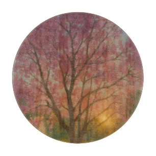 Planche À Découper Fleur d'or - Peinture de jardin couché de soleil