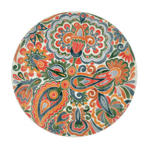 Planche À Découper Fleur Ethnique Ukrainienne, Marque Dessinée À La M